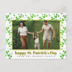 Cartes Pour Fêtes Annuelles Photo de la Saint-Patrick trèfle chanceux minimali