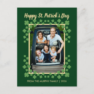 Cartes Pour Fêtes Annuelles Photo de la Saint-Patrick trèfle chanceux minimali