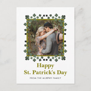 Cartes Pour Fêtes Annuelles Photo de la Saint-Patrick trèfle chanceux minimali
