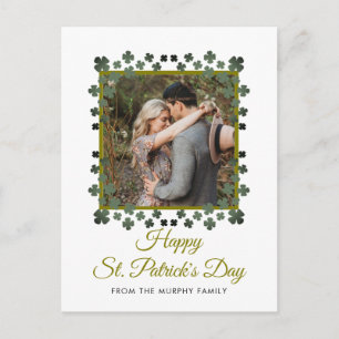 Cartes Pour Fêtes Annuelles Photo de la Saint-Patrick trèfle chanceux minimali