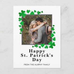 Cartes Pour Fêtes Annuelles Photo de la Saint-Patrick trèfle chanceux minimali