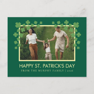 Cartes Pour Fêtes Annuelles Photo de la Saint-Patrick trèfle chanceux minimali