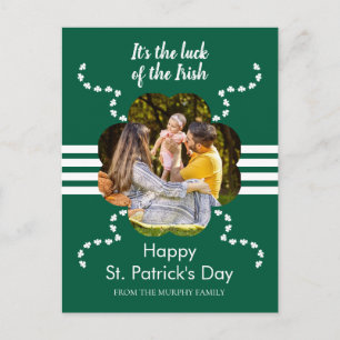 Cartes Pour Fêtes Annuelles Photo de la Saint-Patrick trèfle chanceux minimali