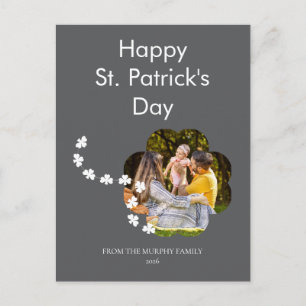 Cartes Pour Fêtes Annuelles Photo de la Saint-Patrick trèfle chanceux minimali