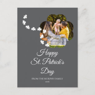 Cartes Pour Fêtes Annuelles Photo de la Saint-Patrick trèfle chanceux minimali