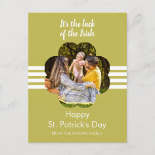 Cartes Pour Fêtes Annuelles Photo de la Saint-Patrick trèfle chanceux minimali