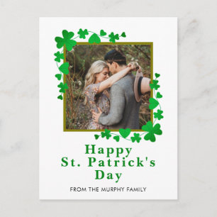Cartes Pour Fêtes Annuelles Photo de la Saint-Patrick trèfle chanceux minimali