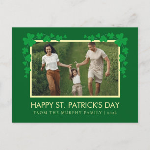 Cartes Pour Fêtes Annuelles Photo de la Saint-Patrick trèfle chanceux minimali