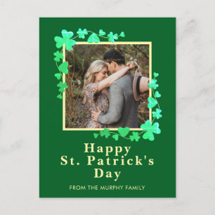 Cartes Pour Fêtes Annuelles Photo de la Saint-Patrick trèfle chanceux minimali