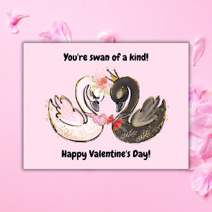 Cartes Pour Fêtes Annuelles Photo de la Saint-Valentin de cygne