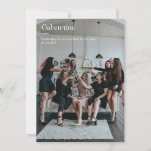 Cartes Pour Fêtes Annuelles Photo de l'ami Galentine's Day Definition Card