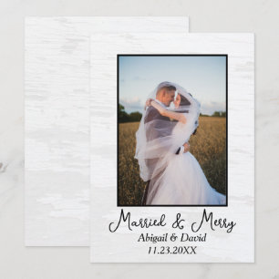 Cartes Pour Fêtes Annuelles Photo de mariage de Noël