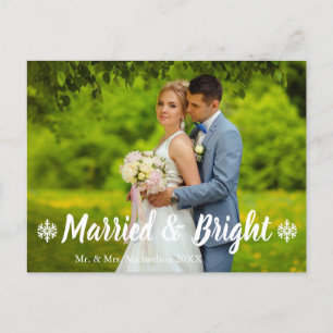Cartes Pour Fêtes Annuelles Photo de Mariage marié et brillant