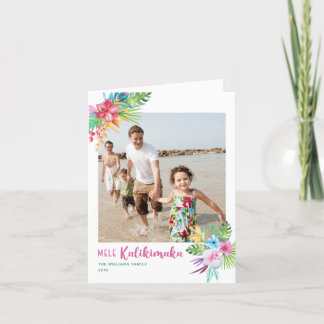 Cartes Pour Fêtes Annuelles Photo de Mele Kalikimaka Hawaiian Flowers
