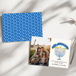 Cartes Pour Fêtes Annuelles Photo de Menorah de Hanukkah joyeux