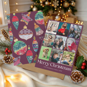 Cartes Pour Fêtes Annuelles Photo de Noël amusant et joyeux & Boule