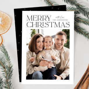 Cartes Pour Fêtes Annuelles Photo de Noël Black Joyeux