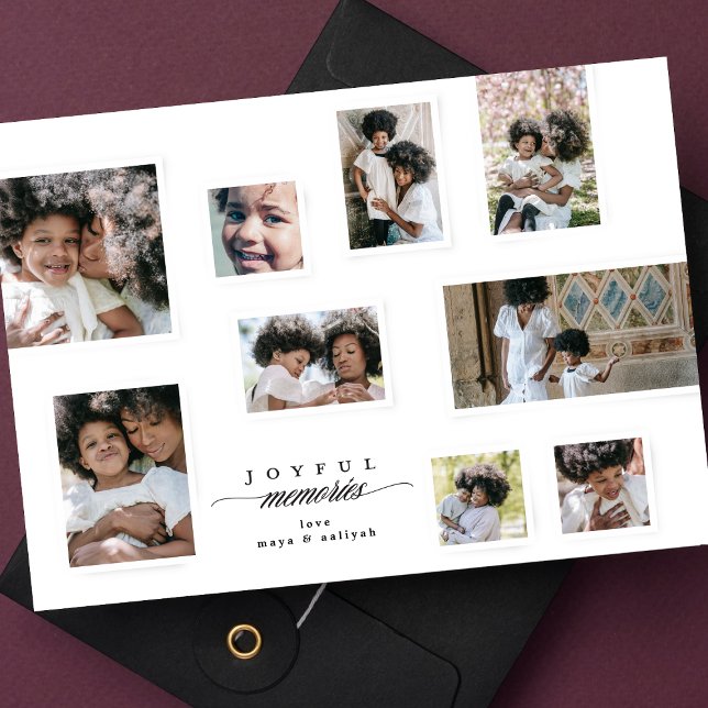 Cartes Pour Fêtes Annuelles Photo de Noël Collage Moments Joyeux Modernes (Créateur téléchargé)