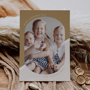 Cartes Pour Fêtes Annuelles Photo de Noël de la famille de Noël POPPY Gold
