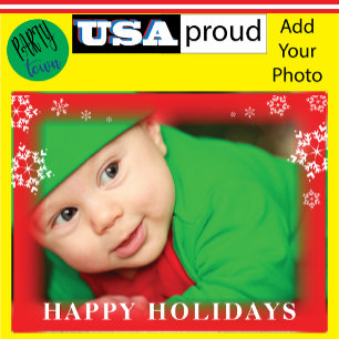 Cartes Pour Fêtes Annuelles Photo de Noël de Snowflon