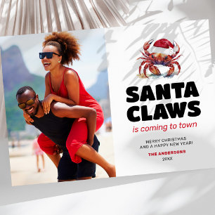 Cartes Pour Fêtes Annuelles Photo de Noël drôle de Santa Claws