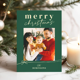 Cartes Pour Fêtes Annuelles Photo de Noël en famille cosy avec esthétique Ever