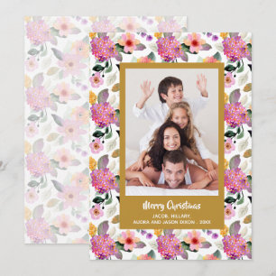 Cartes Pour Fêtes Annuelles Photo de Noël florale