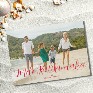 Cartes Pour Fêtes Annuelles Photo de Noël hawaïen Mele Kalikimaka 