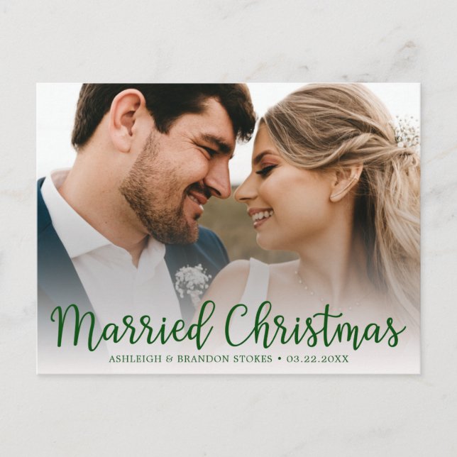 Cartes Pour Fêtes Annuelles Photo de Noël Marié (Devant)
