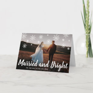 Cartes Pour Fêtes Annuelles Photo de Noël mariée et brillante