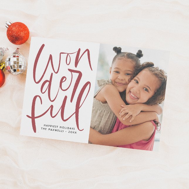 Cartes Pour Fêtes Annuelles Photo de Noël Merveilleuse (Créateur téléchargé)