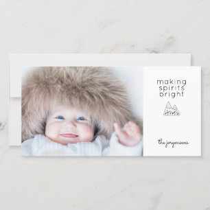 Cartes Pour Fêtes Annuelles Photo de Noël minimaliste moderne