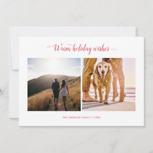 Cartes Pour Fêtes Annuelles Photo de Noël minimaliste moderne Script simple