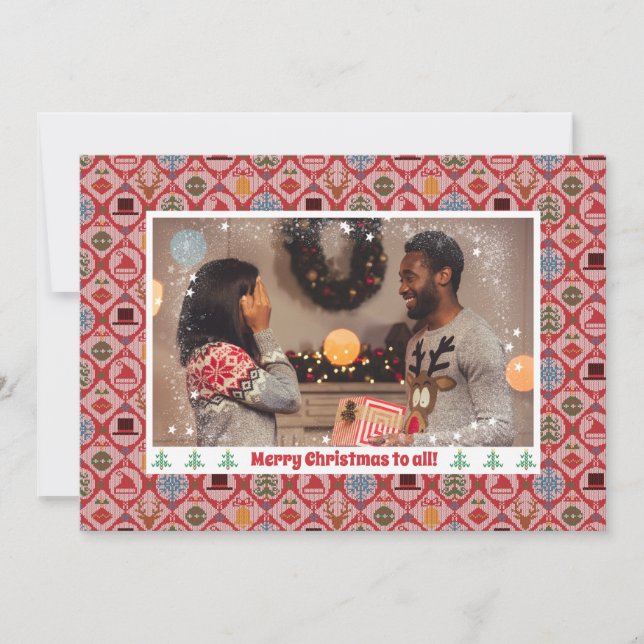 Cartes Pour Fêtes Annuelles Photo de Noël moche Sweat (Devant)