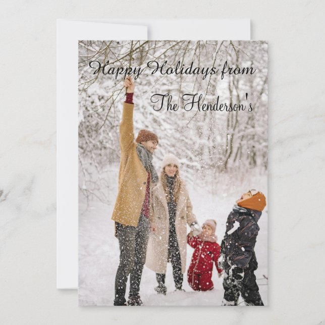 Cartes Pour Fêtes Annuelles Photo de Noël moderne (Devant)