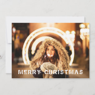 Cartes Pour Fêtes Annuelles Photo de Noël moderne
