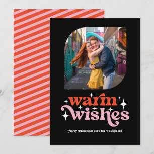 Cartes Pour Fêtes Annuelles Photo de Noël Moderne Rétro sur le thème des Canes