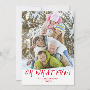 Cartes Pour Fêtes Annuelles Photo de Noël Oh What Fun
