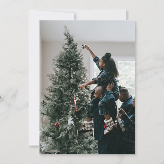 Cartes Pour Fêtes Annuelles Photo de Noël personnalisée à deux faces (Devant)