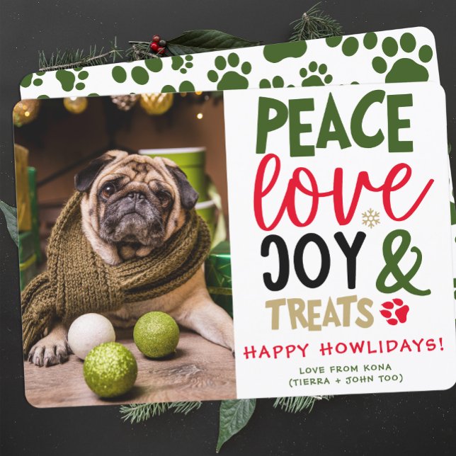Cartes Pour Fêtes Annuelles Photo de Noël personnalisée pour chien (Créateur téléchargé)