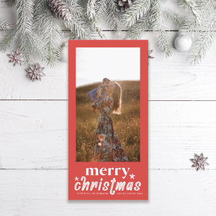 Cartes Pour Fêtes Annuelles Photo de Noël rétro joyeux
