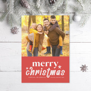 Cartes Pour Fêtes Annuelles Photo de Noël rétro joyeux