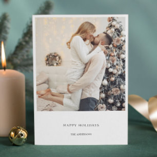 Cartes Pour Fêtes Annuelles Photo de Noël simple et moderne