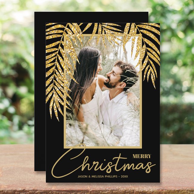 Cartes Pour Fêtes Annuelles Photo de Noël tropicale (Créateur téléchargé)