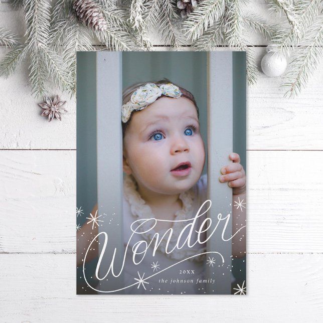 Cartes Pour Fêtes Annuelles Photo de Noël Wonder (Créateur téléchargé)