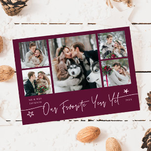 Cartes Pour Fêtes Annuelles Photo de Nouvellement Mariés de l'Année Préférée d