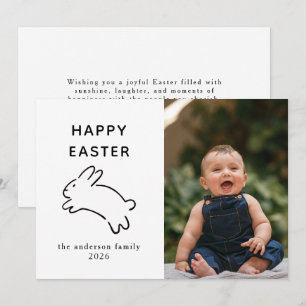 Cartes Pour Fêtes Annuelles Photo de Pâques élégant lapin moderne Joyeuses Pâq