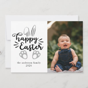 Cartes Pour Fêtes Annuelles Photo de Pâques élégant lapin moderne Joyeuses Pâq