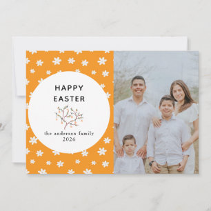 Cartes Pour Fêtes Annuelles Photo de Pâques Fleur Simple Moderne Élégant Joyeu
