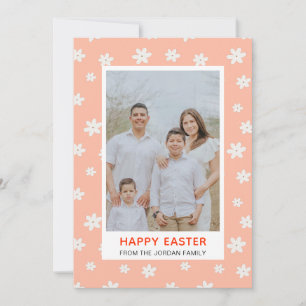 Cartes Pour Fêtes Annuelles Photo de Pâques Fleur Simple Moderne Élégant Joyeu